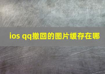 ios qq撤回的图片缓存在哪